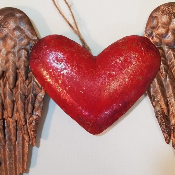 Custom Accents Custom Art Metal Heart With Wings Poshmark